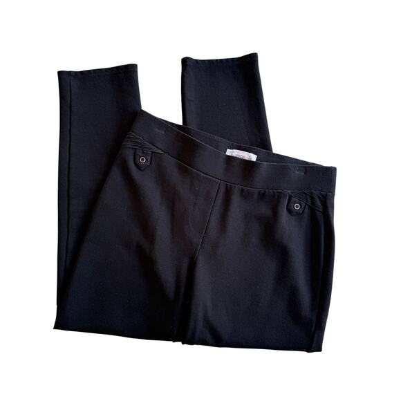 89th + Madison Women’s Petite Medium Black Cropped Pants - Picture 1 of 6